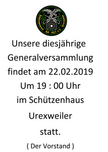 Einladung Generalversammlung